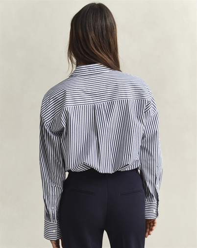 Gant - Stripe Skjorte - Rich Navy